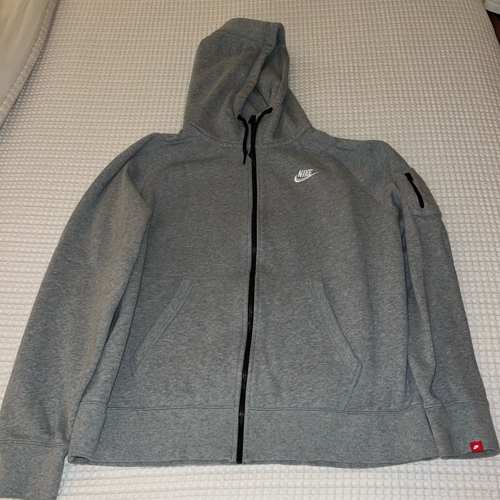 Nike Heather Gray Full-Zip Hoodie